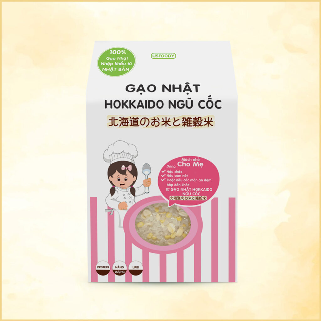 Gạo Nhật Hokkaido ngũ cốc 500gGạo Ăn Dặm Hokkaido